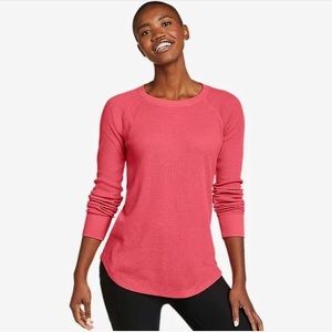 NWOT EDDIE BAUER Thermal Waffle Knit Long Sleeved Top Medium